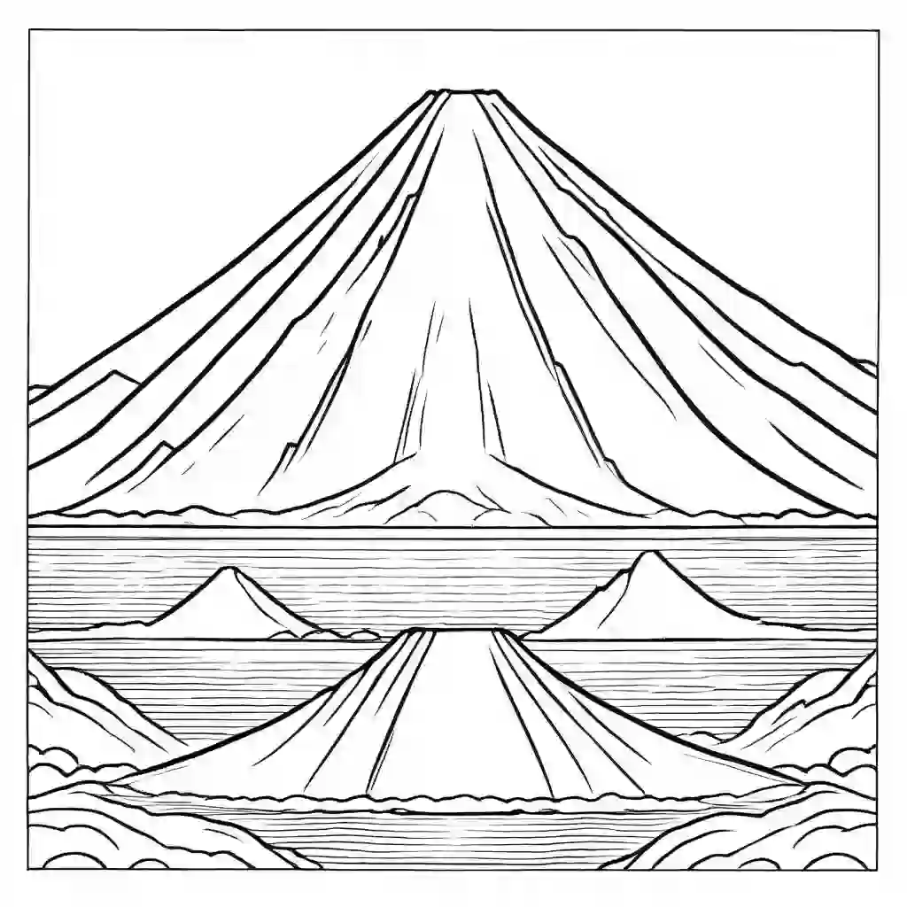 Fuji coloring pages